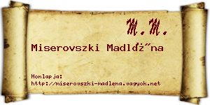 Miserovszki Madléna névjegykártya